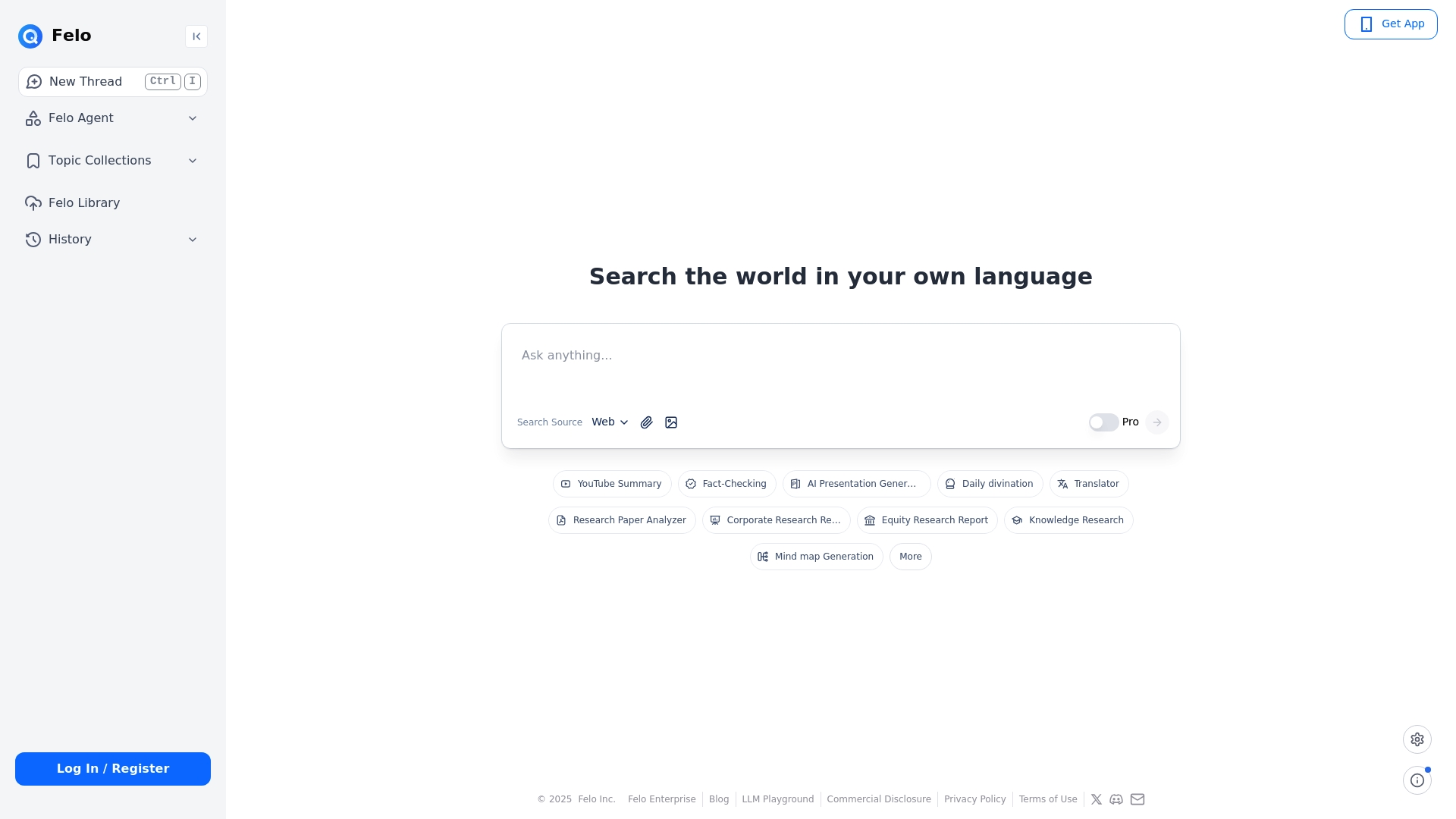 Felo AI Interface