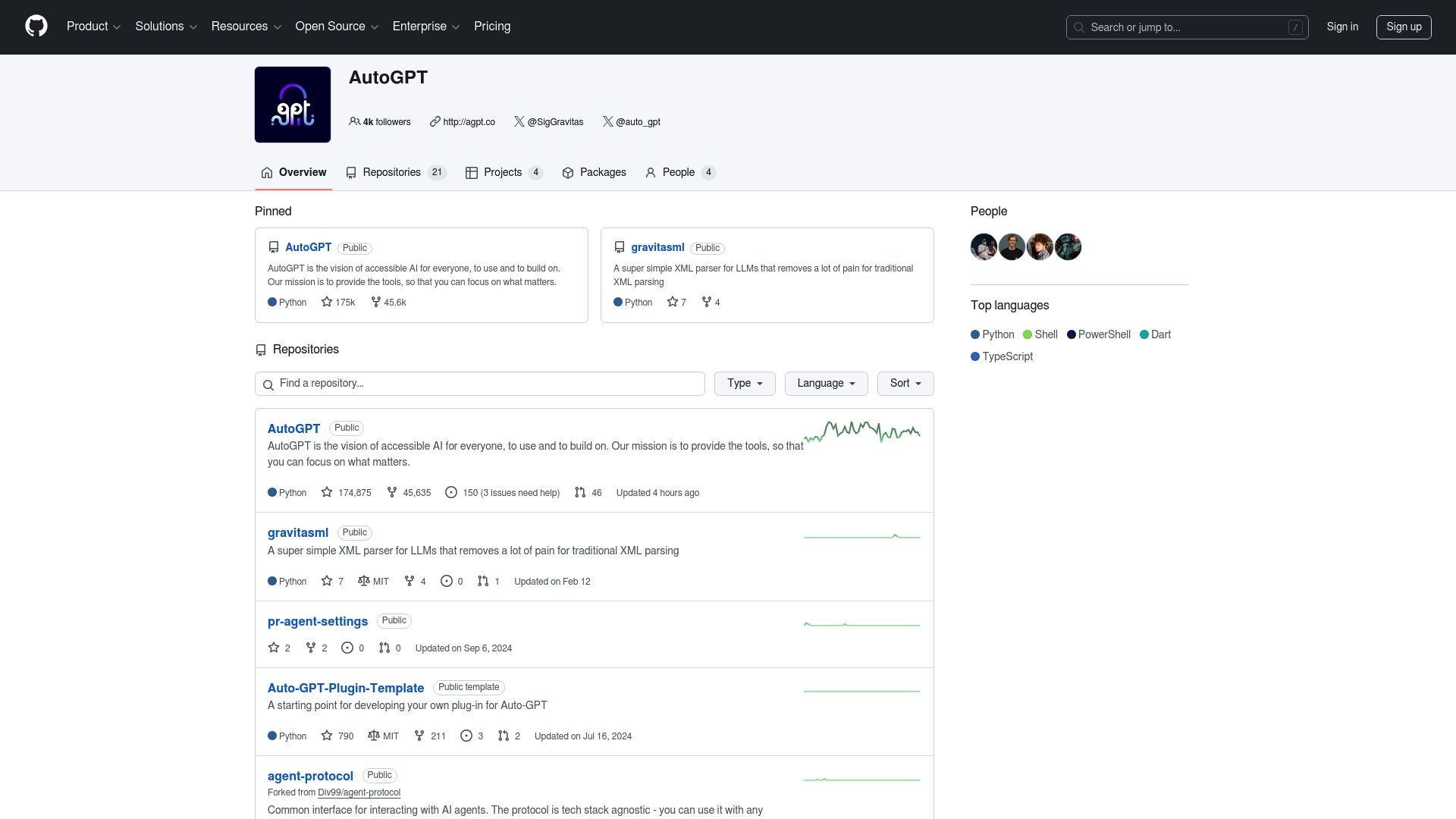 AutoGPT Interface