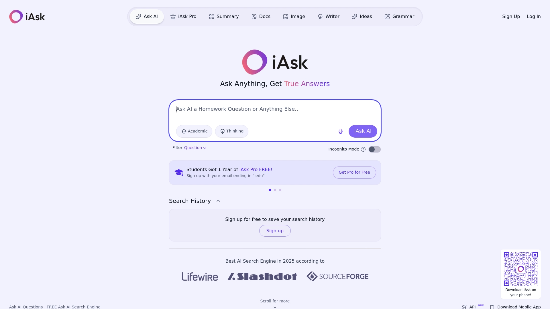 iAsk Interface