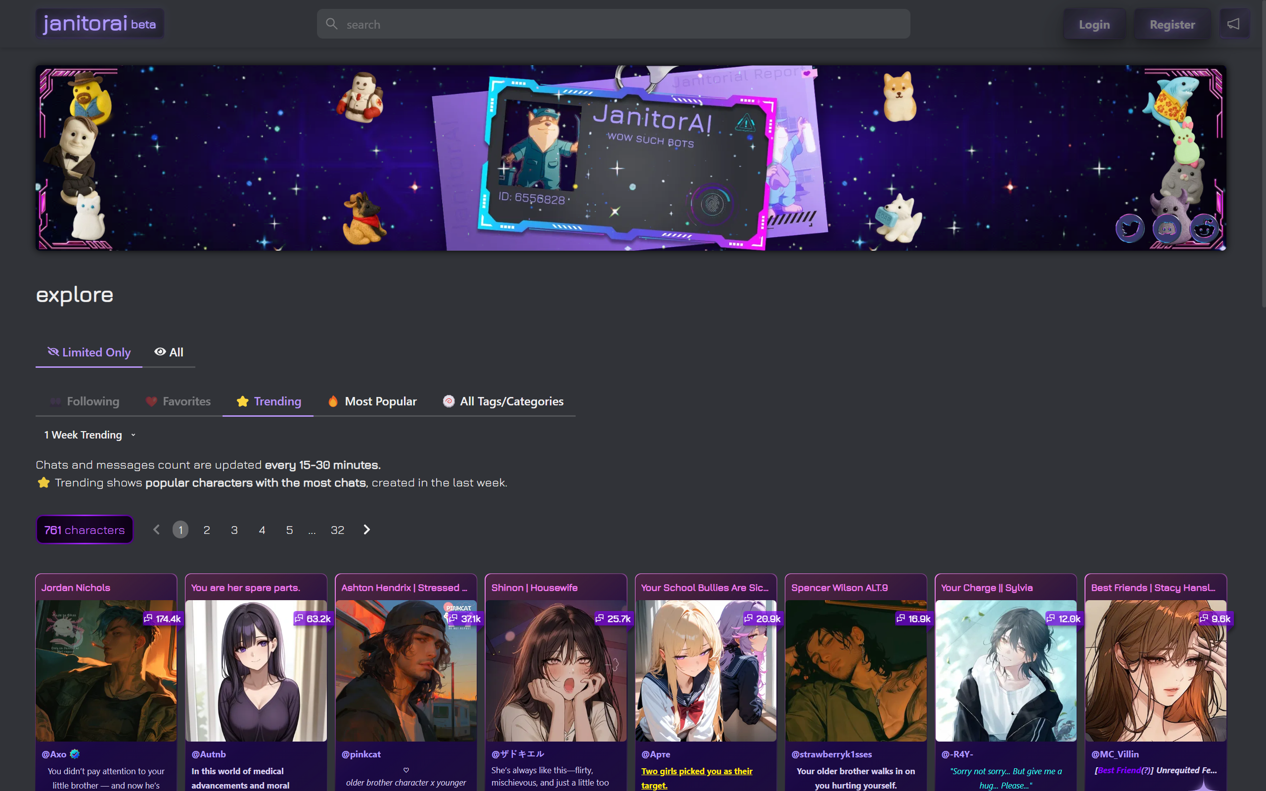 JanitorAI Interface
