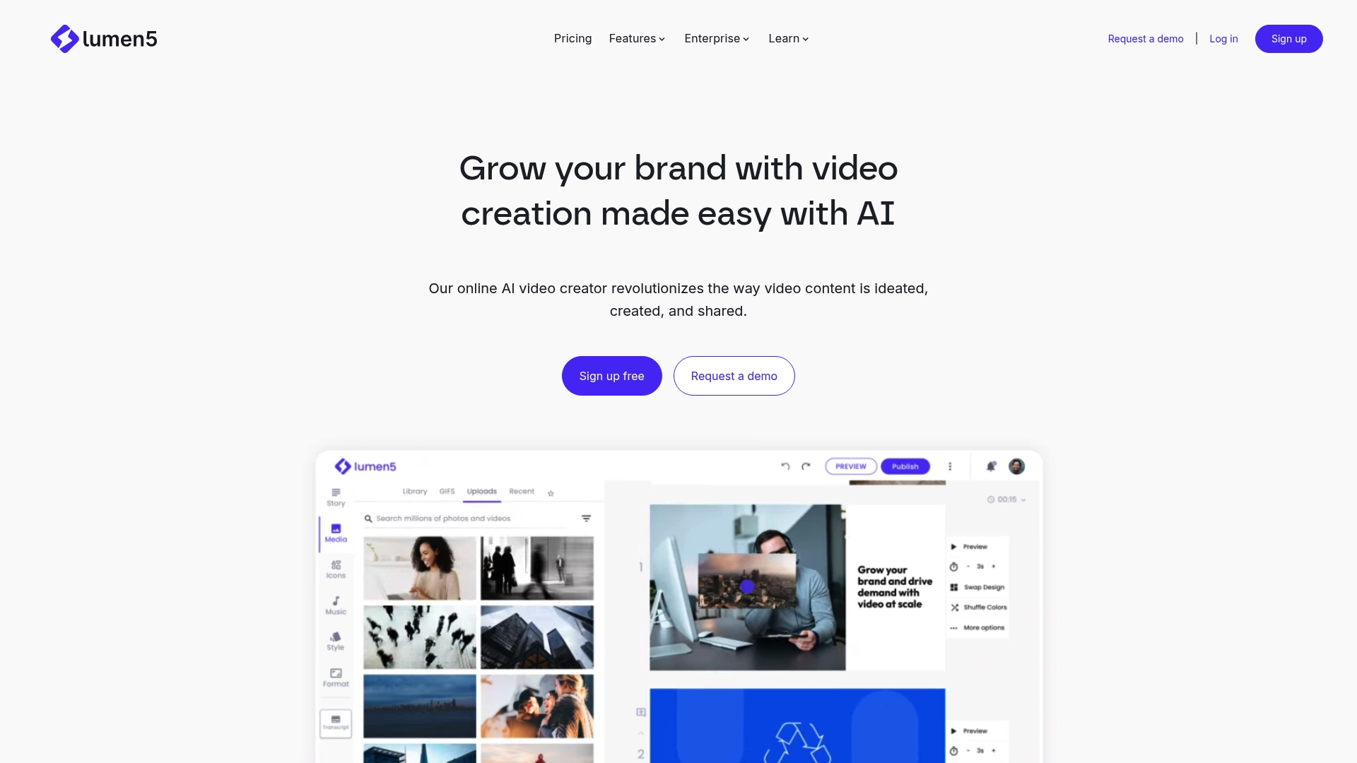 Lumen5 Interface