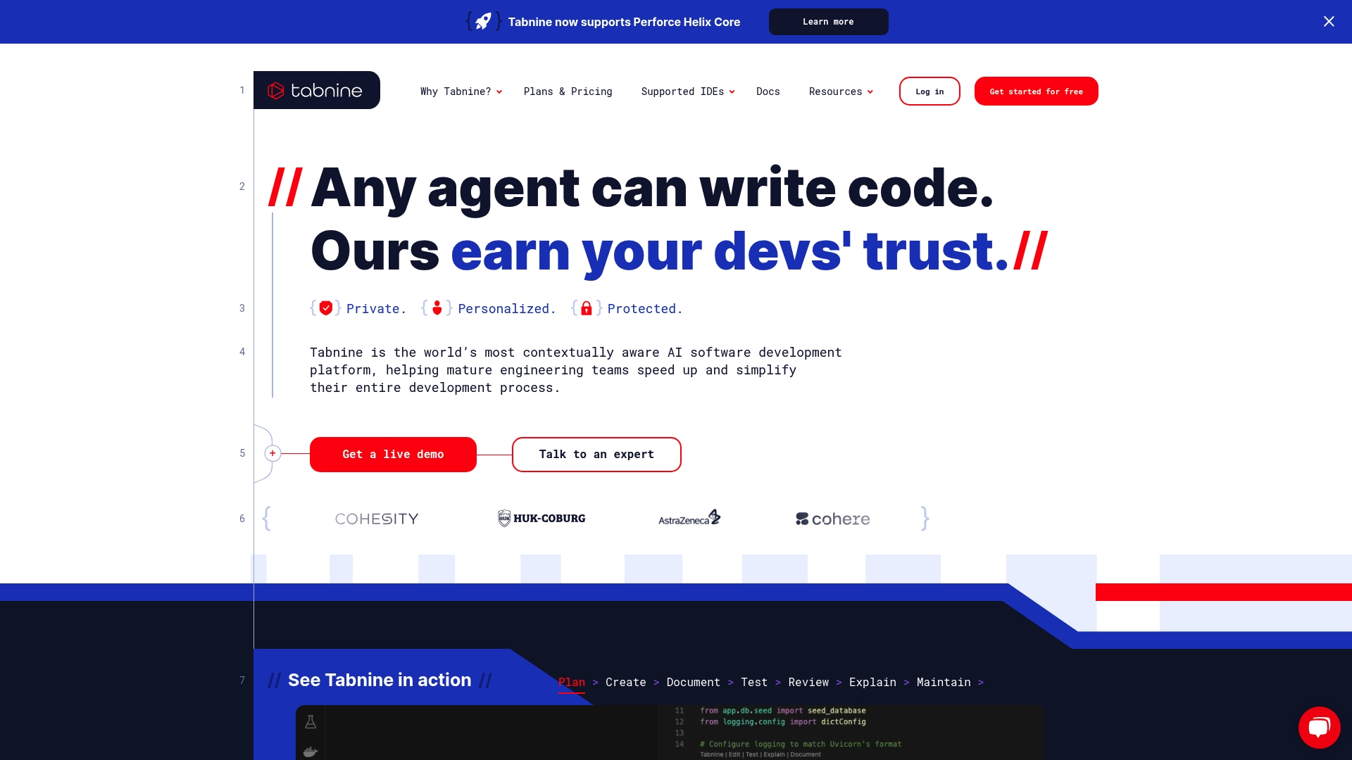 Tabnine Interface